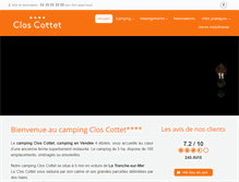 Tablet Screenshot of camping-clos-cottet.com
